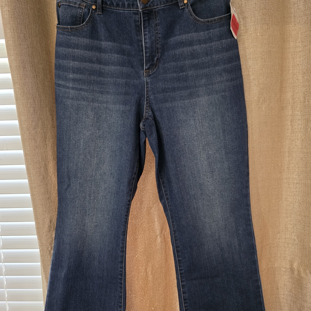 d. jeans Women's Boot Cut Jeans - Dark Blue